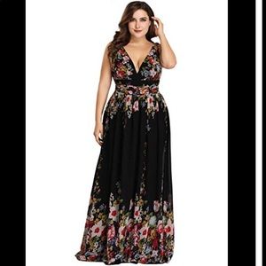 NWT Ever Pretty | Semi floral maxi dress Sz 12